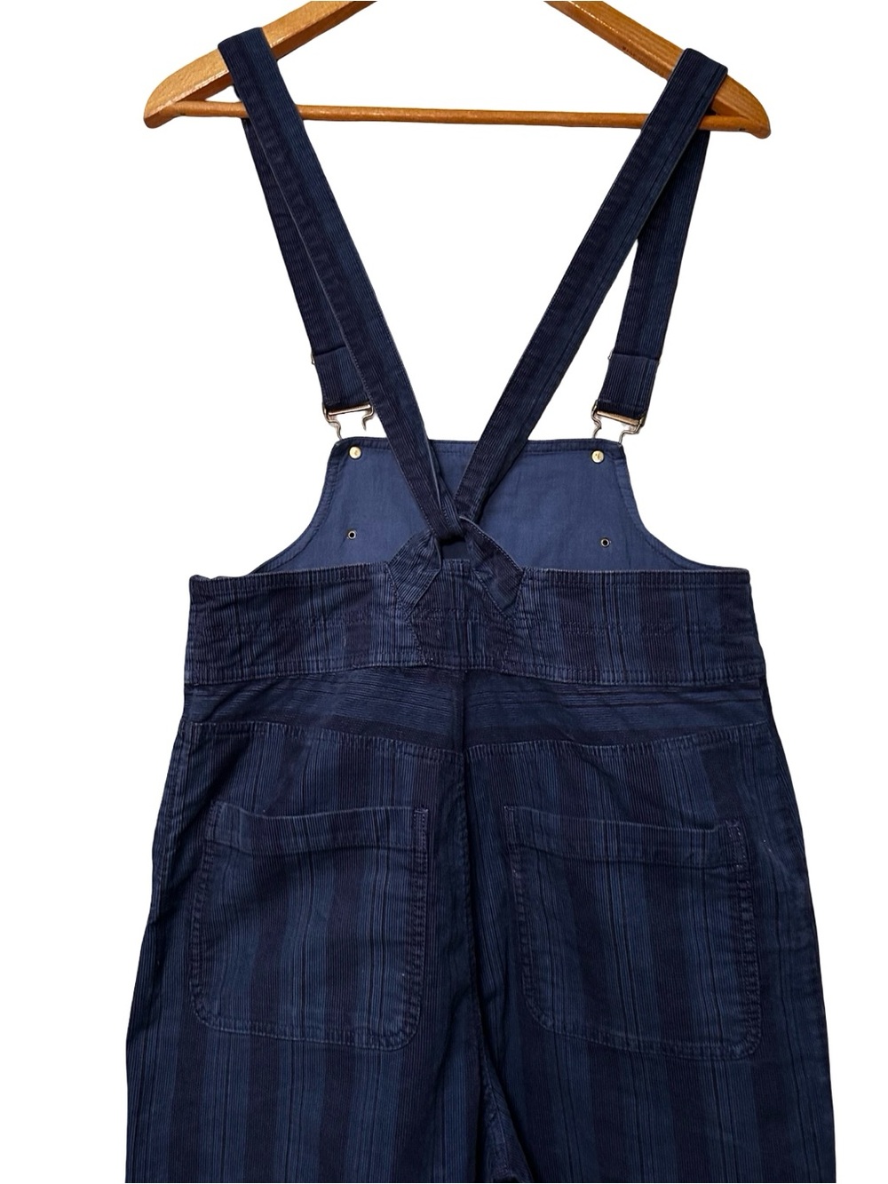 Pilcro Anthropologie Relaxed Corduroy Overalls Size 29 Blue Striped Wide Leg - Picture 9 of 16